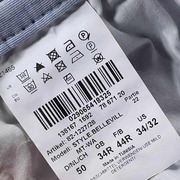 Brax Shorts Men 34 Light Blue Chino Flat Front‎ Summer Style Bellevill Casual - Picture 8 of 10